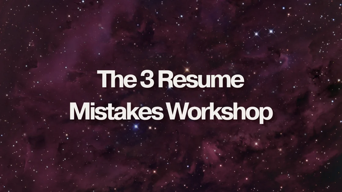 FREE Resume Mistakes Workshop