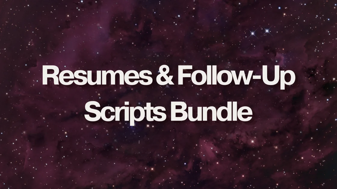 9 Resumes & Follow-Up Bundle