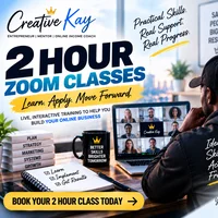 Creative Kay two-hour Zoom class artwork